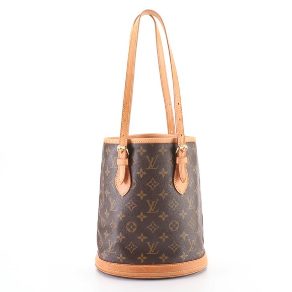 Louis Vuitton Monogram Petite Bucket Bag in Brown